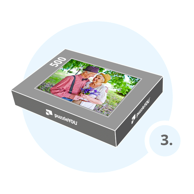 Schritt 3: Geschenk-Schachtel für dein Fotopuzzle wählen