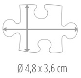 Größe Puzzleteil – Fotopuzzle 100 Teile