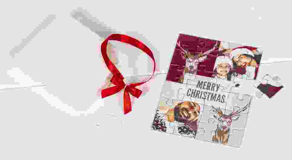 Weihnachtskarten als Puzzle - Musterset anfordern