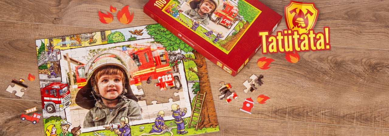 Feuerwehr Kinderpuzzle mit eigenen Fotos