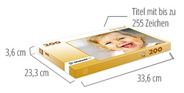 Größe der Puzzle-Schachtel – Fotopuzzle 200 Teile
