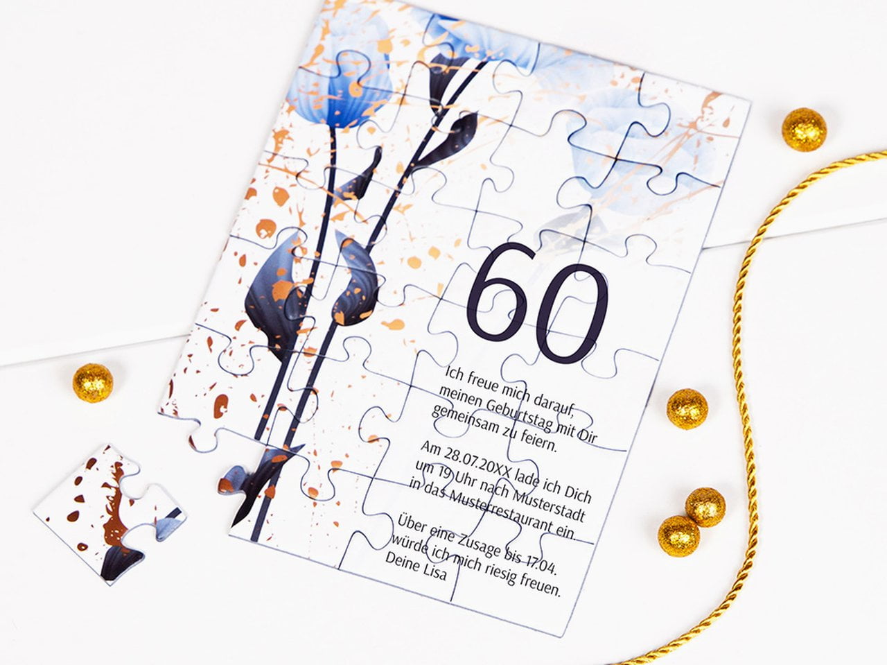 Einladungen zum Geburtstag als Puzzle