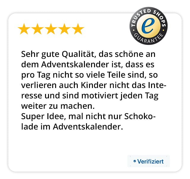 Bewertung für Kinderpuzzle-Adventskalender
