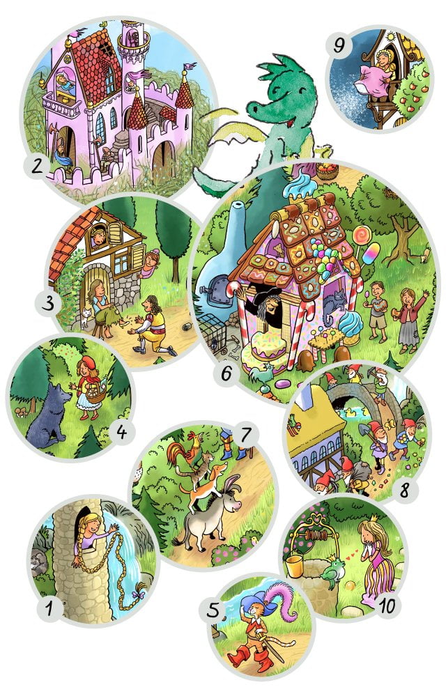 Die zehn Märchen im Tabaluga Puzzlemotiv