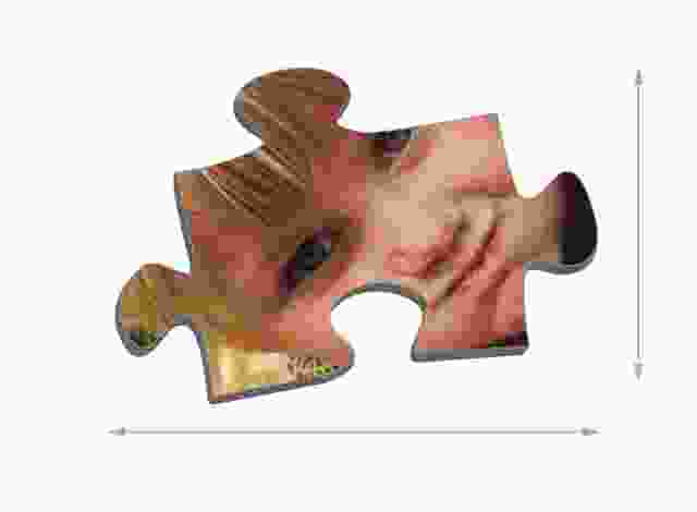 Die Puzzleteile des Fotopuzzle 1000 Teile sind ca. 1,9 x 1,6 cm groß.