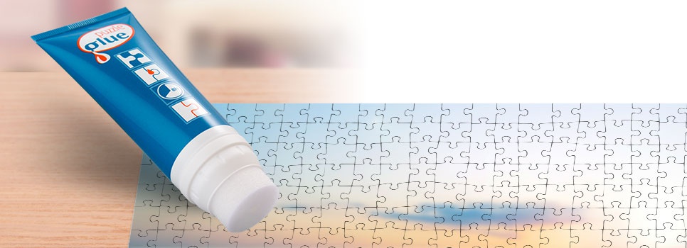 Unser Puzzle-Kleber