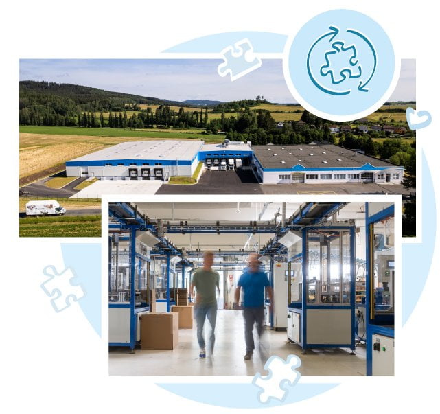 Zur Puzzleproduktion in unserem modernen Produktionsgebäude setzen wir auf Ökostrom