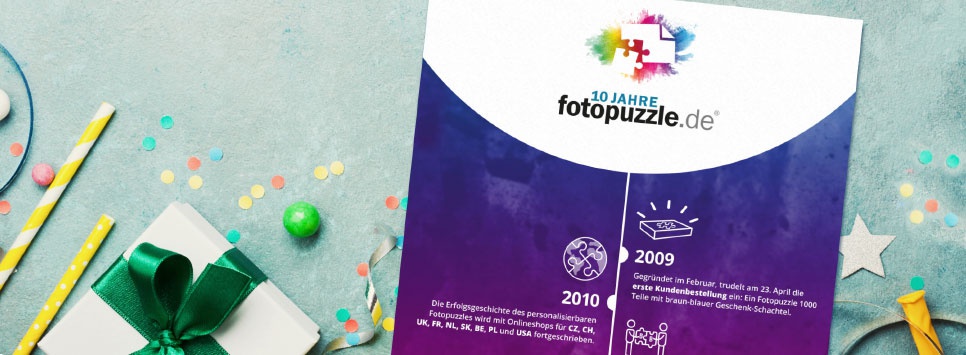 Infografik: 10 Jahre fotopuzzle.de