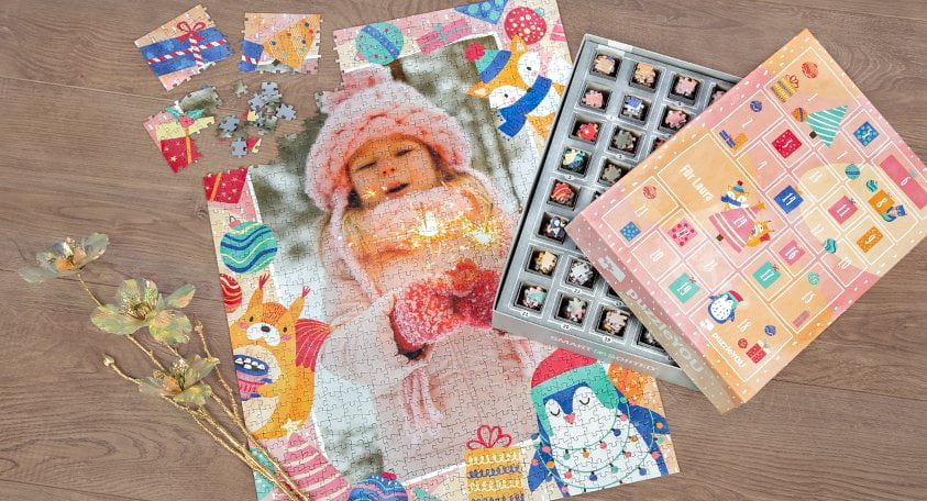 Puzzle Adventskalender mit 1000 Teilen selbst gestalten