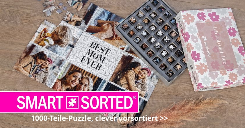 SMART SORTED Puzzle mit 1000 Teilen selbst gestalten