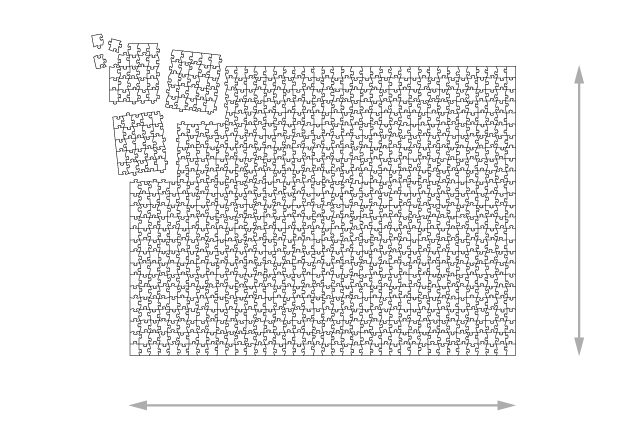 Größe des gelegten Puzzle-Adventskalenders