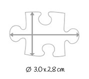 Größe Puzzleteile