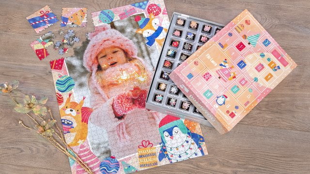Puzzle-Adventskalender für Kinder mit eigenen Fotos