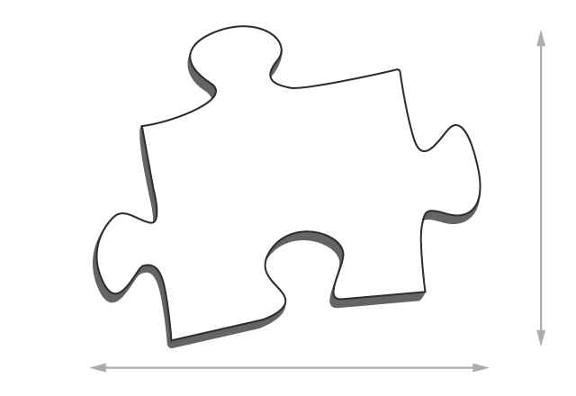 Größe eines Puzzleteils