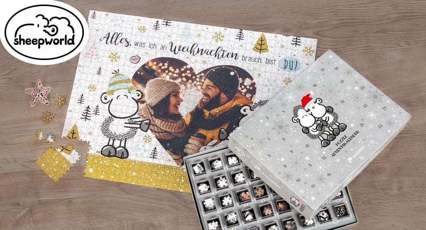 sheepworld Adventskalender mit eigenem Fotopuzzle