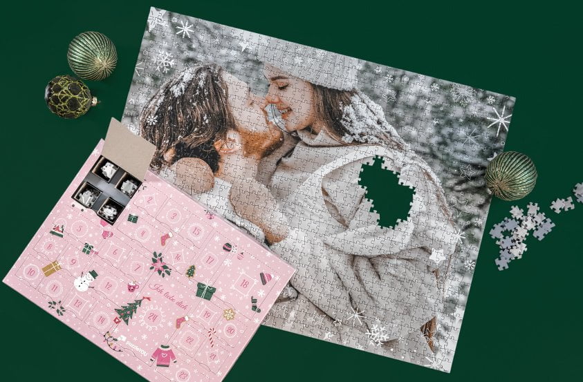 Puzzle-Adventskalender mit eigenen Fotos