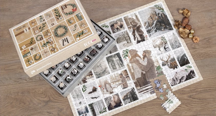 Puzzle Adventskalender mit 1000 Teilen selbst gestalten