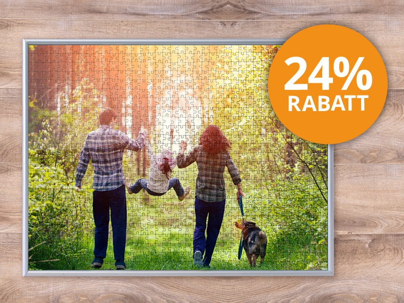 1000 Teile Puzzle mit Rahmen