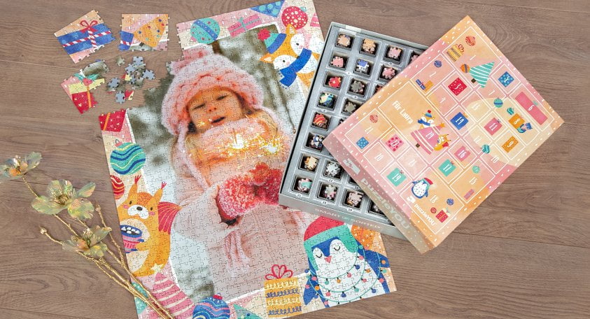 Puzzle Adventskalender mit 1000 Teilen selbst gestalten