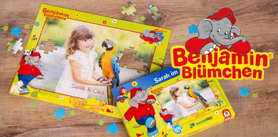 Benjamin-Blümchen-Kinderpuzzle mit eigenen Fotos