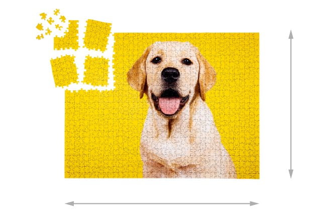Das SMART SORTED Puzzle 1000 Teile ist ca. 64 x 48 cm groß.
