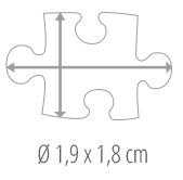 Größe Puzzleteil – Fotopuzzle 500 Teile