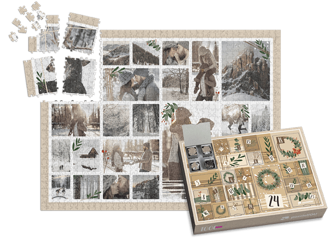 Puzzle-Adventskalender - Motiv Geschenkezeit