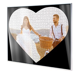 Puzzle-Rahmen für Herzpuzzle; Detailansicht Ecke