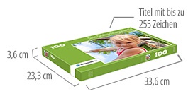 Größe der Puzzle-Schachtel – Fotopuzzle 100 Teile