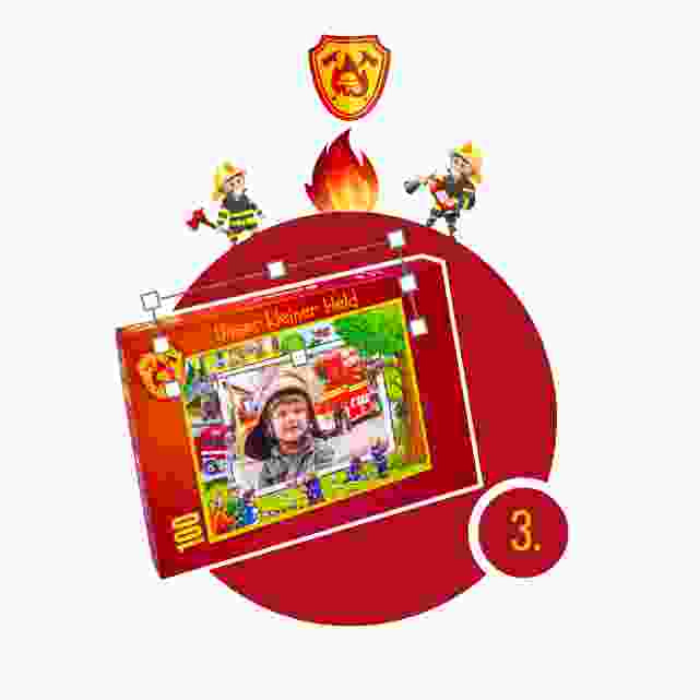 Feuerwehr-Kinderpuzzle gestalten - Schritt 3
