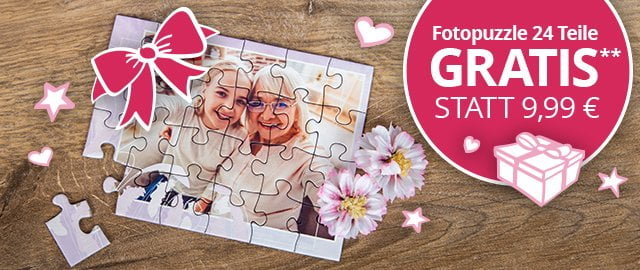 Gratis 24-Teile Fotopuzzle von puzzleYOU zum Selbstgestalten sichern