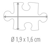 Größe Puzzleteil – Fotopuzzle 1000 Teile