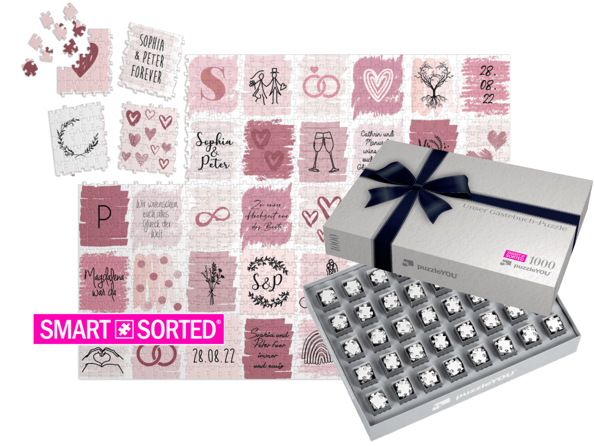 Puzzle zum Selbstgestalten auf Hochzeiten - SMART SORTED von puzzleYOU