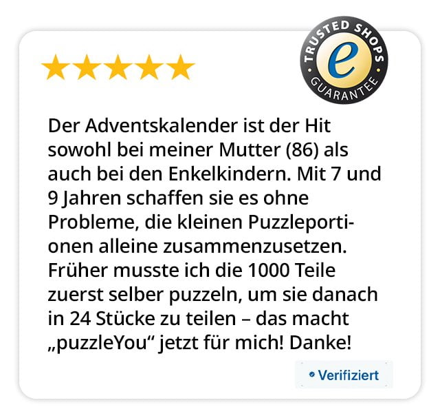 Bewertung für Kinderpuzzle-Adventskalender