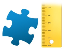 Größenverhältnis Puzzleteil Fotopuzzle 100 Teile