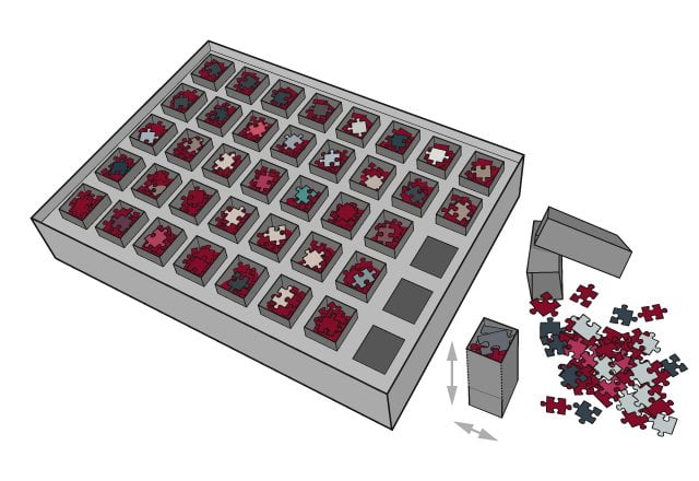 Puzzle-Adventskalender: Box geöffnet
