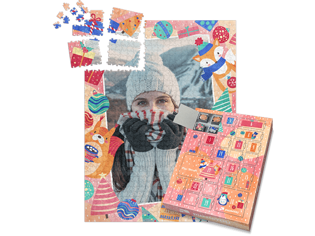 Puzzle Adventskalender - Motiv Weihnachtsgefunkel