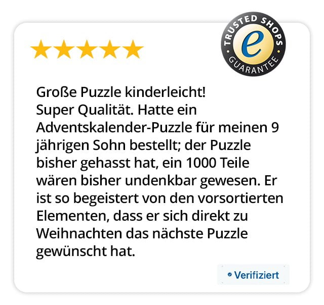 Bewertung für Kinderpuzzle-Adventskalender