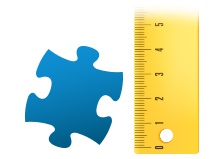 Größenverhältnis Puzzleteil Fotopuzzle 24 Teile