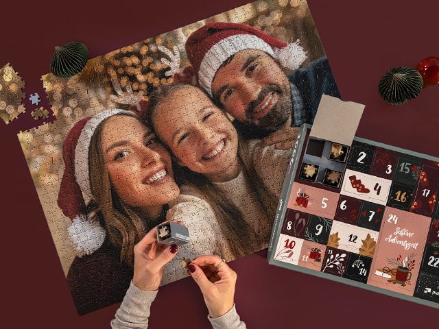 Puzzle-Adventskalender gestalten