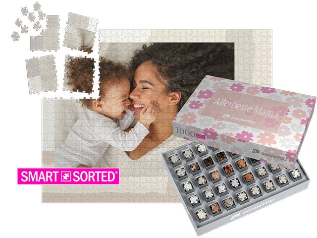 SMART SORTED® - Das Überraschungspuzzle zum Muttertag, Schachteldesign "Blütenmeer"